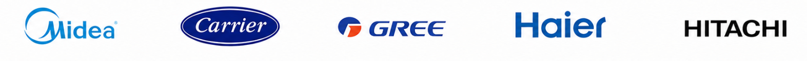 Midea, Carrier, Gree, Haier and Hitachi