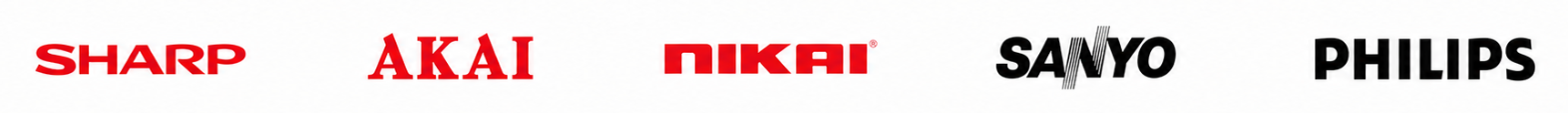 Sharp, Akai, Nikai, Sanyo and Philips