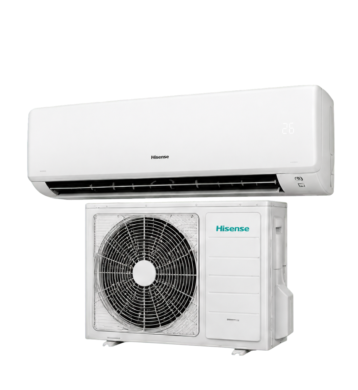 Split air conditioner with outdoor cooling unit