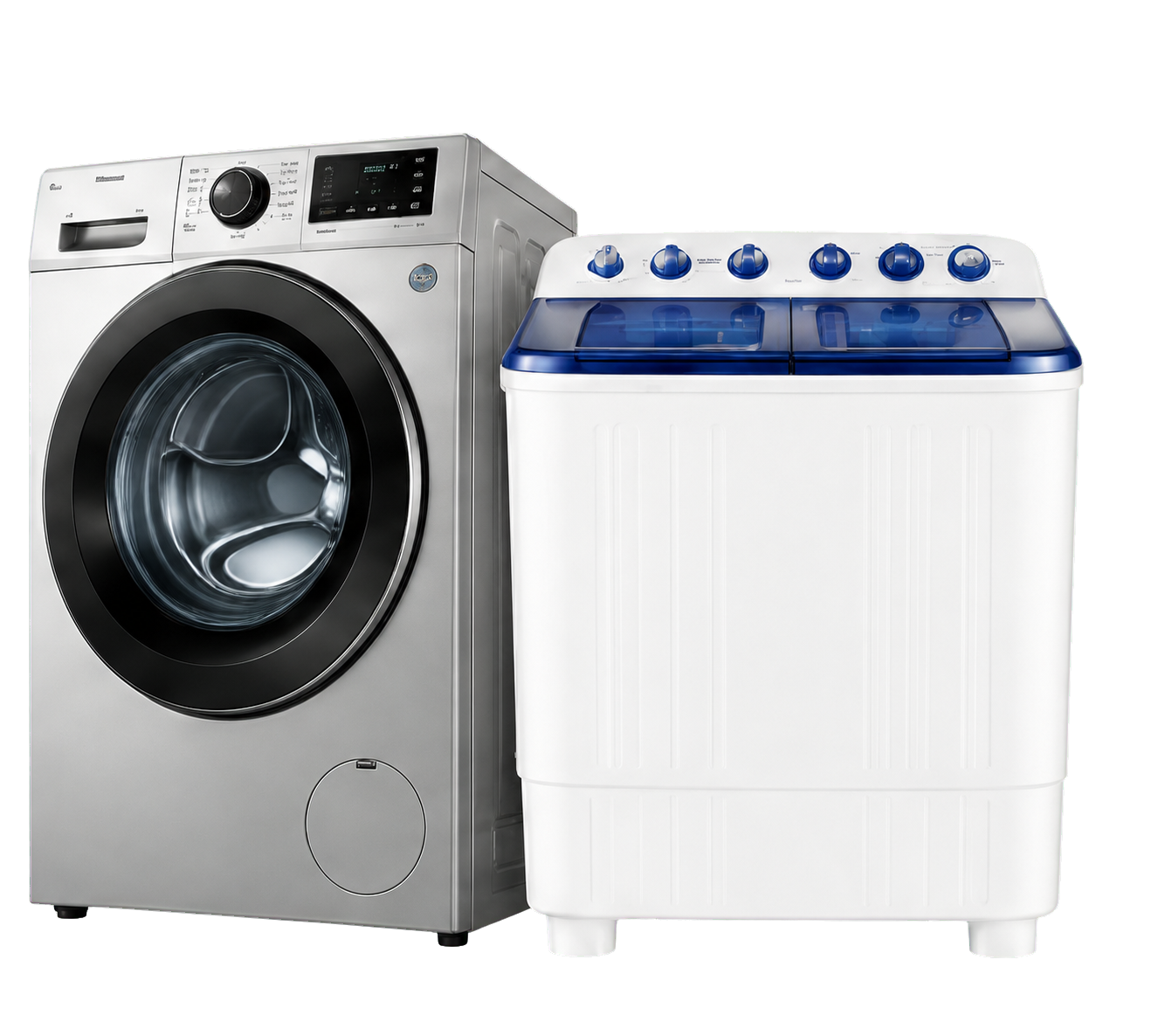 Front-load and twin-tub washing machines
