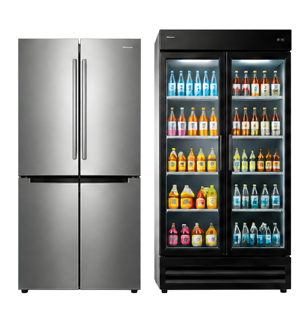 Modern refrigerator and glass-door commercial chiller